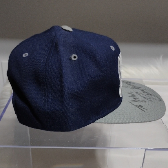 Authentic Drew Pearson Signed Dallas Cowboys Navy/Gray Snap Back Cap - Picture 5 of 11